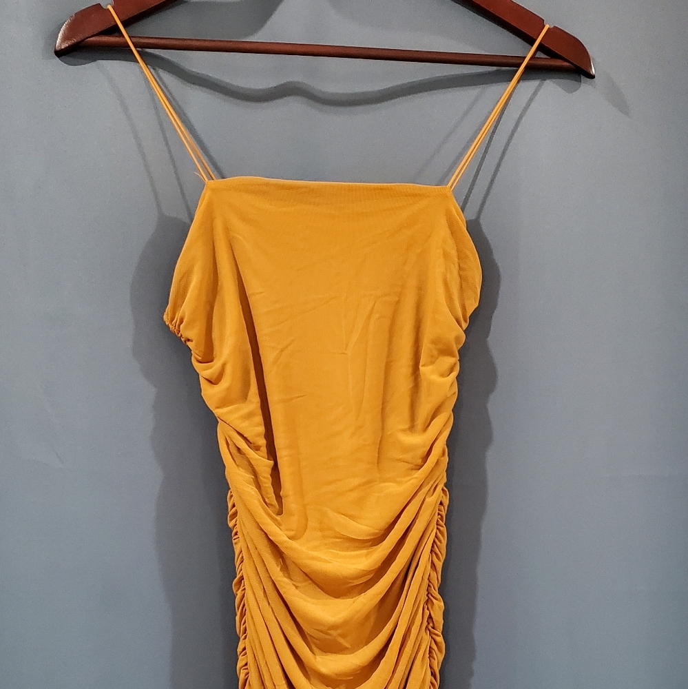 Forever 21 Ruched Cognac Dress - Picture 2 of 6